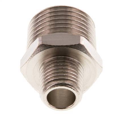 R 1/2'' x R 1/4'' Nickel plated Brass Double Nipple 16 Bar [2 Pieces]