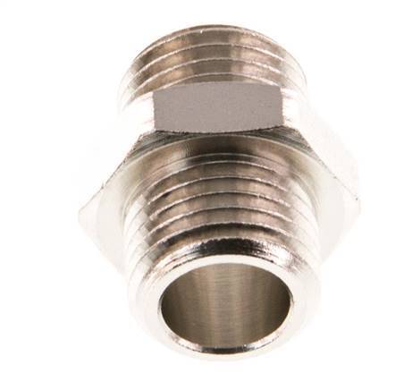 G 1/4'' Nickel plated Brass Double Nipple 16 Bar [5 Pieces]