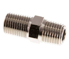 1/4'' NPT x R 1/4'' Latón niquelado Espiga doble 60 Bar