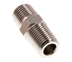 1/4'' NPT x R 1/4'' Latón niquelado Espiga doble 60 Bar