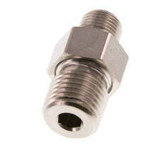 R 1/4'' x R 1/8'' Nickel plated Brass Double Nipple 3-pieces with Conically sealing 16 Bar [2 Pieces]