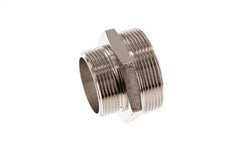 G 2'' x G 1 1/2'' Espiga doble de latón niquelado 16 Bar