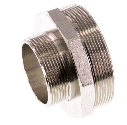 G 3'' x G 2'' Nickel plated Brass Double Nipple 16 Bar