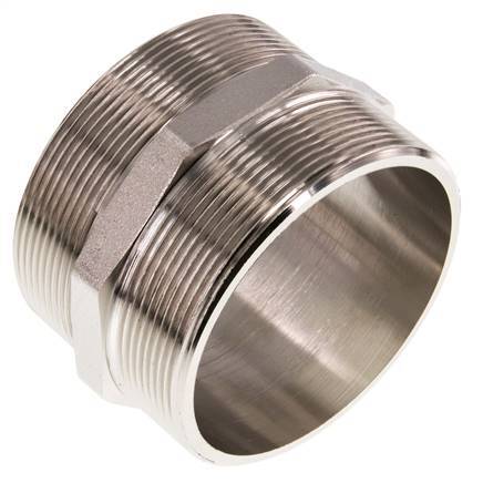 G 3'' Nickel plated Brass Double Nipple 16 Bar