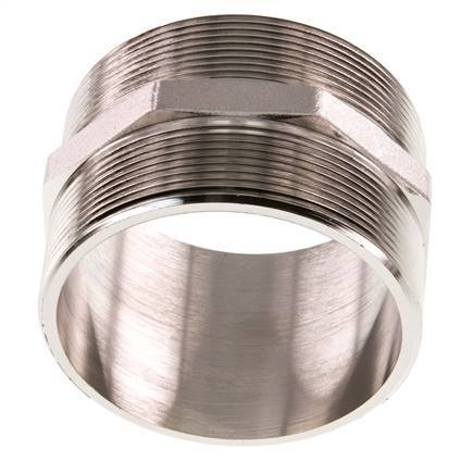 G 3'' Nickel plated Brass Double Nipple 16 Bar