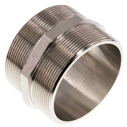 G 3'' Nickel plated Brass Double Nipple 16 Bar