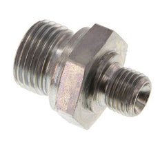 G 1/2'' x G 1/4'' Acero cincado Espiga Doble 400 Bar - Hidráulica [2 Piezas]