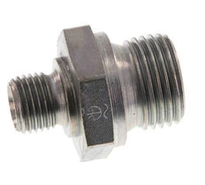 G 1/2'' x G 1/4'' Zinc plated Steel Double Nipple 400 Bar - Hydraulic [2 Pieces]