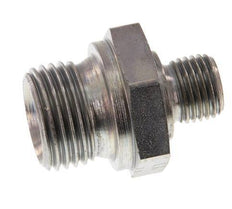 G 1/2'' x G 1/4'' Zinc plated Steel Double Nipple 400 Bar - Hydraulic [2 Pieces]