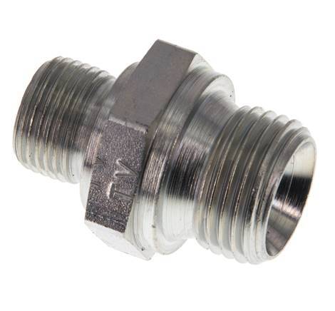G 1/2'' x G 3/8'' Acero cincado Espiga doble 400 - Hidráulica [2 Piezas]