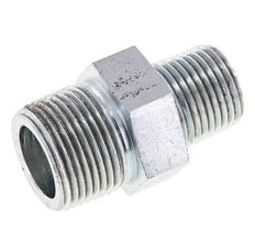 1/2'' NPT x 3/4'' NPT Espiga doble de acero zincado 170 Bar - Hidráulico