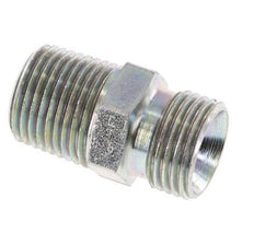 1/2'' NPT x G 1/2'' Acero cincado Doble Racor de 3 piezas 280 Bar - Hidráulico