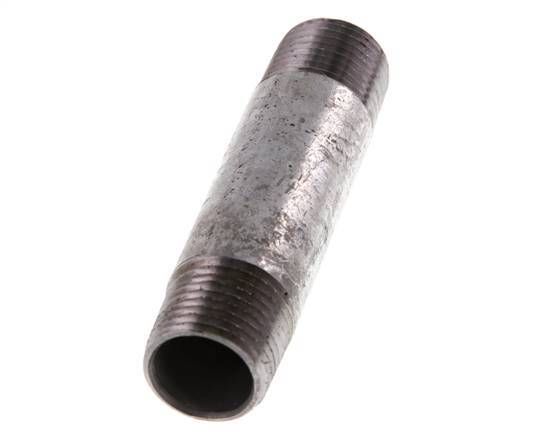 R 1/2'' Zinc plated Steel Double Pipe Nipple 50 Bar DIN 2982 - 80mm [10 Pieces]