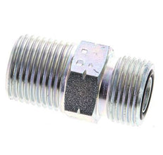 UN 13/16''-16 x 1/2'' NPT Acero zincado Espiga doble ORFS 630 Barra - Hidráulica