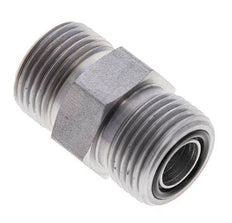 UN 13/16''-16 Acero zincado Doble Racor ORFS 630 Bar - Hidráulico