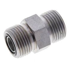 UN 13/16''-16 Acero zincado Doble Racor ORFS 630 Bar - Hidráulico