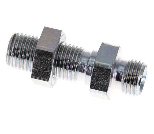 G 1/4'' Pasamuros de acero galvanizado Doble boquilla 350 Bar - Hidráulico