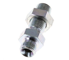 G 1/4'' Zinc plated Steel Bulkhead Double nipple 350 Bar - Hydraulic