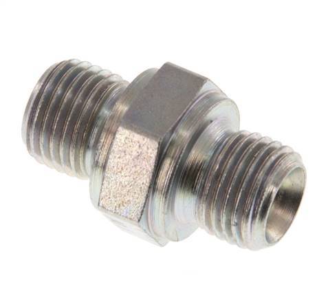 G 1/4'' Zinc plated Steel Double Nipple 400 Bar - Hydraulic [5 Pieces]