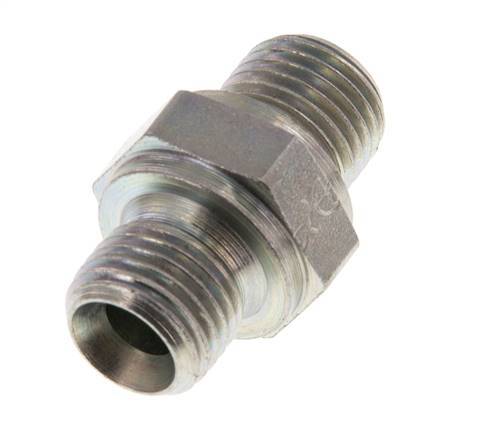G 1/4'' Zinc plated Steel Double Nipple 400 Bar - Hydraulic [5 Pieces]