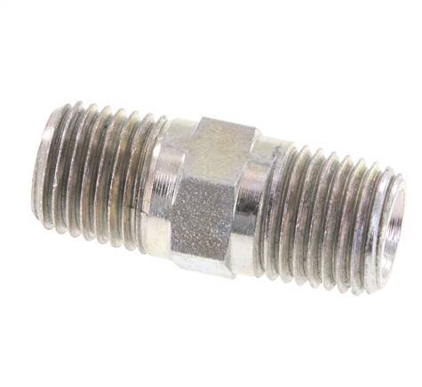 1/4'' NPT Zinc plated Steel Double Nipple 275 Bar - Hydraulic [2 Pieces]