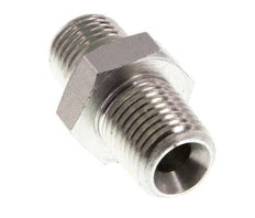 1/4'' NPT x G 1/4'' Zinc plated Steel Double Nipple 3-pieces 800 Bar - Hydraulic