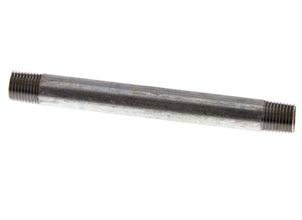 R 1/4'' Zinc plated Steel Double Pipe Nipple 50 Bar DIN 2982 - 120mm [2 Pieces]