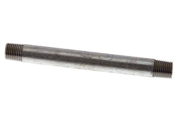 R 1/4'' Zinc plated Steel Double Pipe Nipple 50 Bar DIN 2982 - 120mm [2 Pieces]