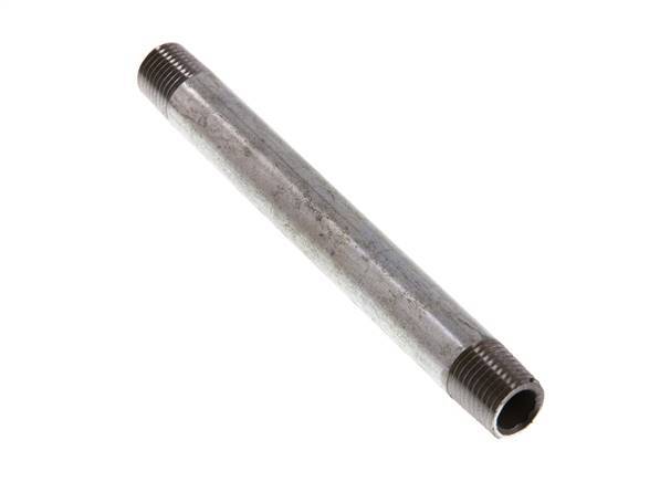 R 1/4'' Zinc plated Steel Double Pipe Nipple 50 Bar DIN 2982 - 120mm [2 Pieces]