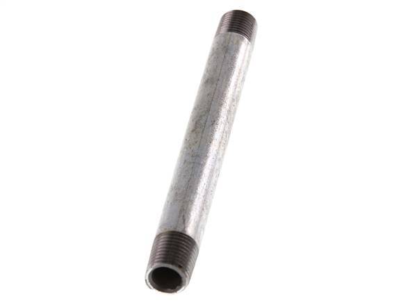 R 1/4'' Zinc plated Steel Double Pipe Nipple 50 Bar DIN 2982 - 120mm [2 Pieces]