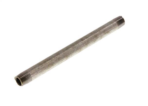 R 1/4'' Zinc plated Steel Double Pipe Nipple 50 Bar DIN 2982 - 150mm [2 Pieces]