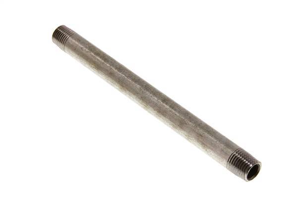 R 1/4'' Zinc plated Steel Double Pipe Nipple 50 Bar DIN 2982 - 150mm [2 Pieces]