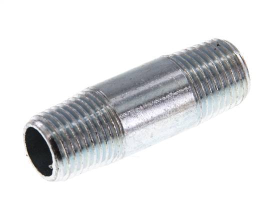 R 1/4'' Zinc plated Steel Double Pipe Nipple 50 Bar DIN 2982 - 40mm [2 Pieces]