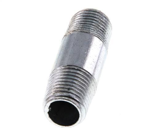 R 1/4'' Zinc plated Steel Double Pipe Nipple 50 Bar DIN 2982 - 40mm [2 Pieces]