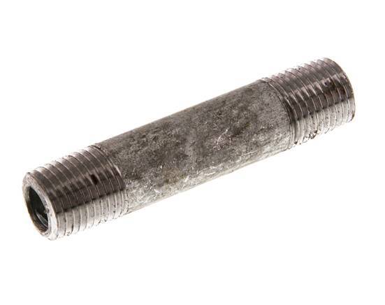 R 1/4'' Zinc plated Steel Double Pipe Nipple 50 Bar DIN 2982 - 60mm [2 Pieces]