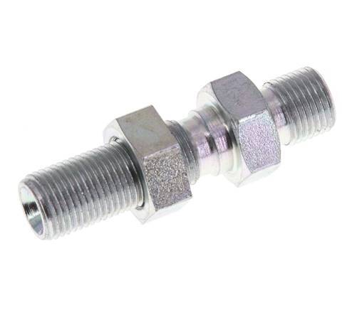 G 1/8'' Pasamuros de acero galvanizado Doble boquilla 475 Barra - Hidráulica