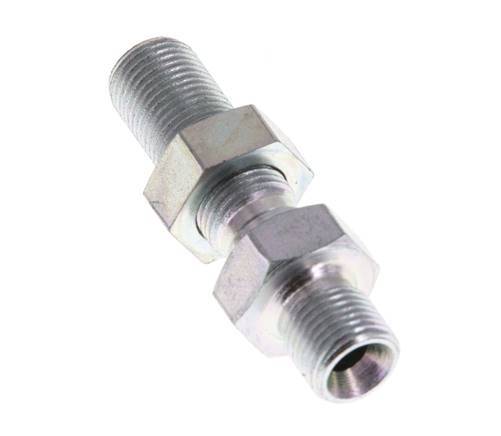 G 1/8'' Pasamuros de acero galvanizado Doble boquilla 475 Barra - Hidráulica