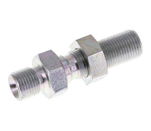 G 1/8'' Pasamuros de acero galvanizado Doble boquilla 475 Barra - Hidráulica