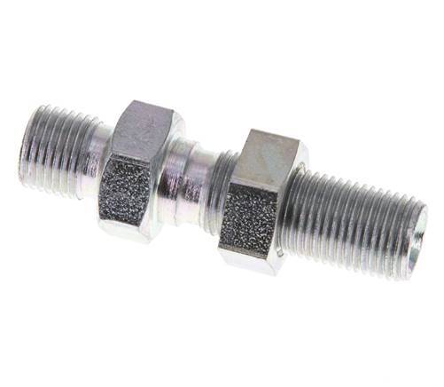 G 1/8'' Pasamuros de acero galvanizado Doble boquilla 475 Barra - Hidráulica
