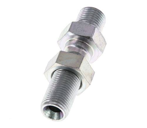 G 1/8'' Pasamuros de acero galvanizado Doble boquilla 475 Barra - Hidráulica