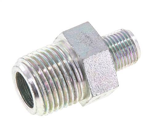 1/8'' NPT x 3/8'' NPT Espiga doble de acero zincado 210 Bar - Hidráulico