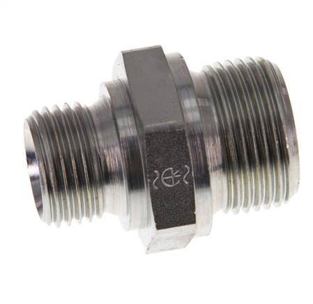 G 3/4'' x G 1/2'' Acero cincado Espiga doble 400 Bar - Hidráulico