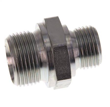 G 3/4'' x G 1/2'' Acero cincado Espiga doble 400 Bar - Hidráulico