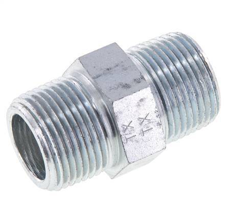 3/4'' NPT Zinc plated Steel Double Nipple 170 Bar - Hydraulic