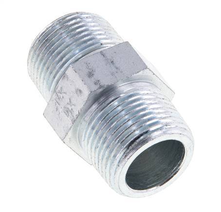 3/4'' NPT Zinc plated Steel Double Nipple 170 Bar - Hydraulic