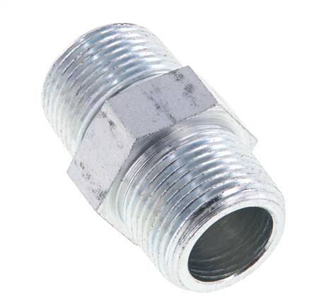 3/4'' NPT Zinc plated Steel Double Nipple 170 Bar - Hydraulic