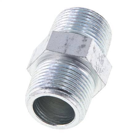3/4'' NPT Zinc plated Steel Double Nipple 170 Bar - Hydraulic