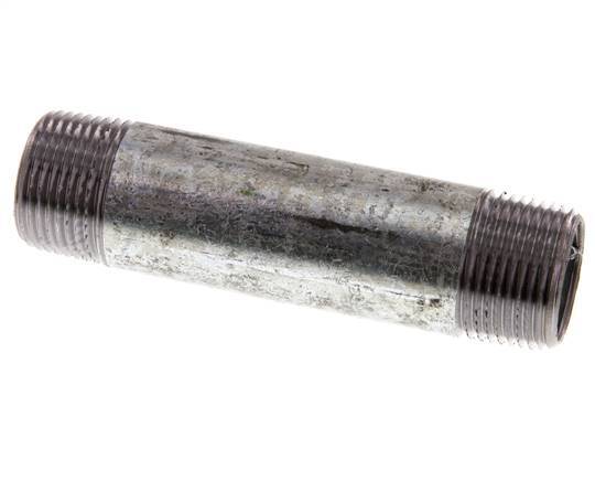 R 3/4'' Zinc plated Steel Double Pipe Nipple 50 Bar DIN 2982 - 100mm [5 Pieces]