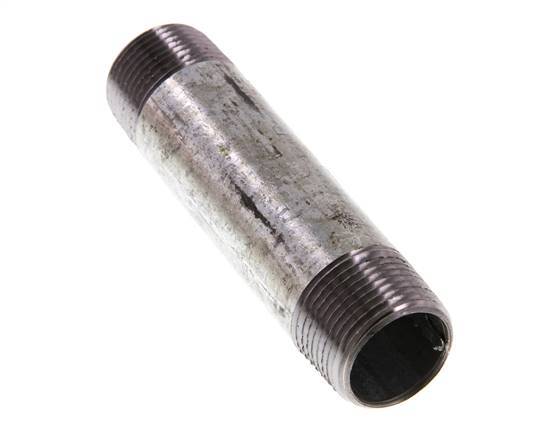 R 3/4'' Zinc plated Steel Double Pipe Nipple 50 Bar DIN 2982 - 100mm [5 Pieces]