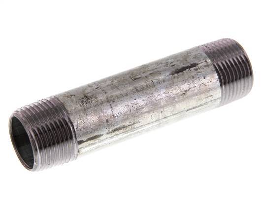 R 3/4'' Zinc plated Steel Double Pipe Nipple 50 Bar DIN 2982 - 100mm [5 Pieces]